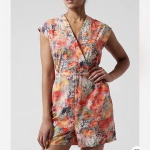 Athleta Marlow Romper Bloom Pink Small NEW